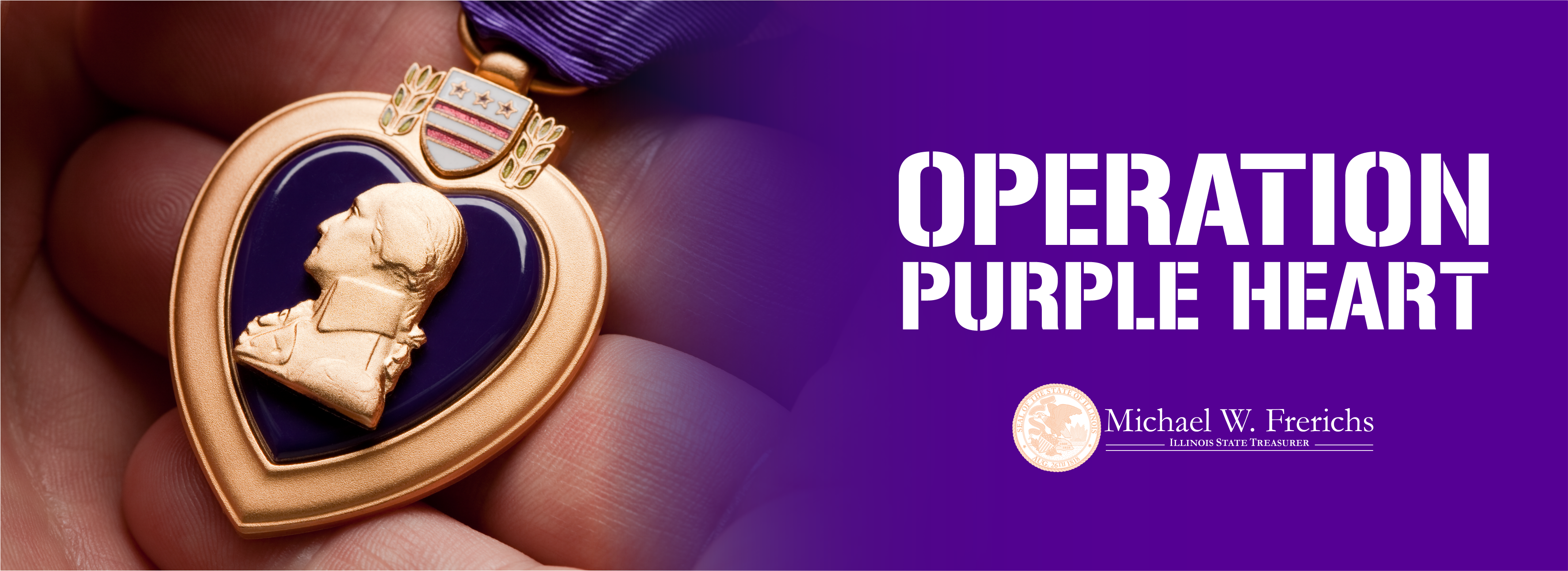 Banner Image of a Purple Heart Medal