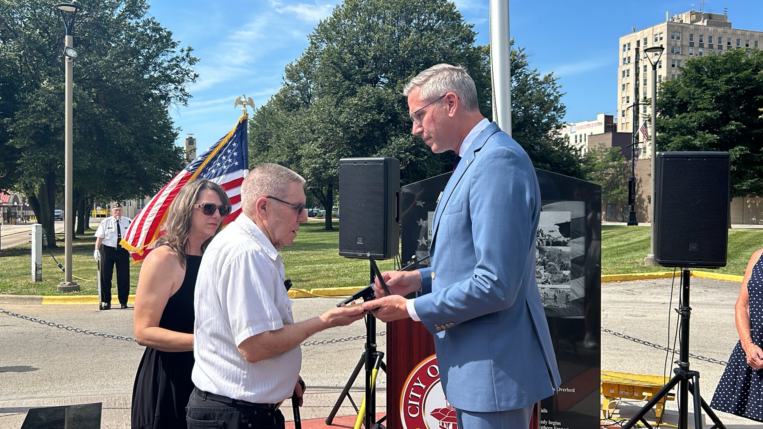 July 2, 2025 – Illinois Treasurer Michael Frerichs Returns Lost Purple Heart to Family of D-Day Survivor