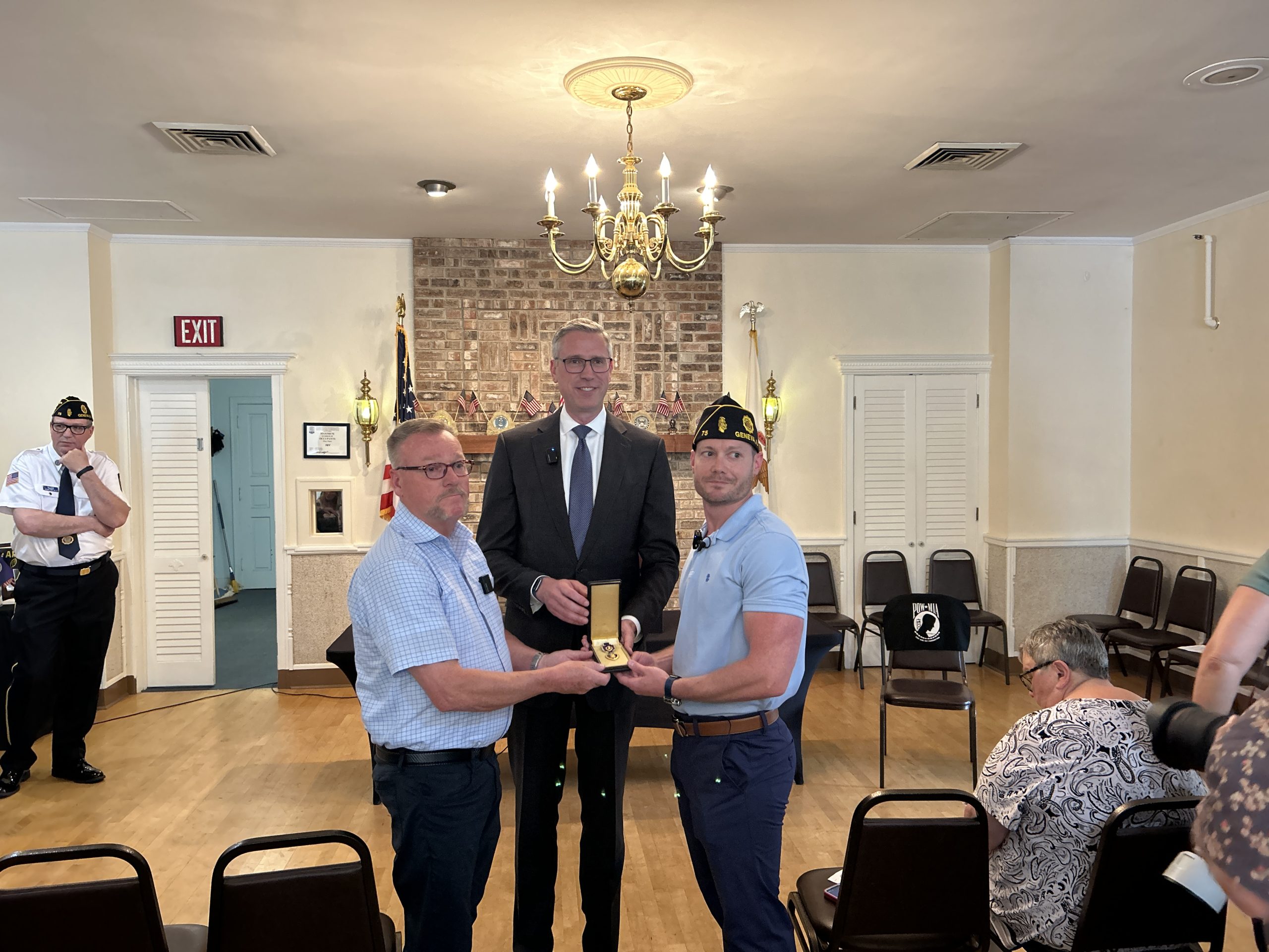 June 12, 2025 – Illinois State Treasurer Michael Frerichs Returns WW II Purple Heart to Suburban Geneva Family