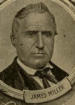older photograph of an Illinois state treasurer as part of a larger portrait of three people