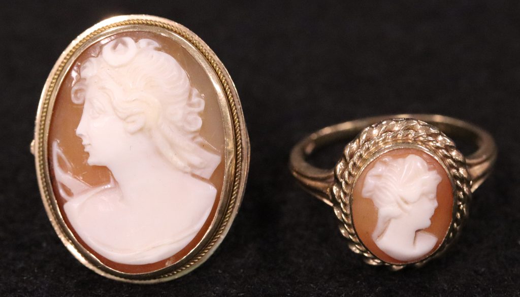 two cameo rings
